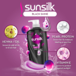 Sunsilk Black Shine Shampoo 80ml - Image 3