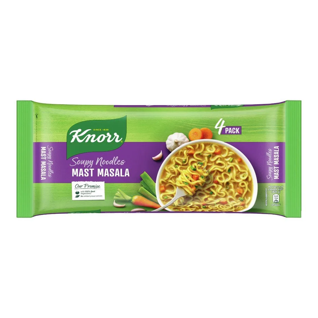 Knorr Mast Masala Soupy Noodles 4 x 75g - Image 1