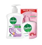 Dettol Hand Wash Sensitive Pump 200ml Free Refill 175ml