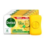Dettol Lime Fresh Bathing Soap Pack Of 4 100g