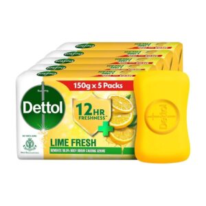 Dettol Lime Fresh Bathing Soap Pack Of 5 150g