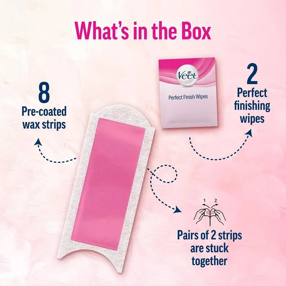 Veet Wax Strip Dry Skin 8pc - Image 3