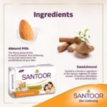 Santoor Sandal Almond Milk Soap 100g - Image 2