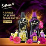 Softouch 2X Royal Perfume Grapefruit, Bergamot, Rose, Jasmine & Cedarwood Fabric Conditioner 210ml - Image 5