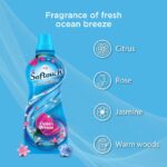 Softouch Ocean Breeze Wild Jasmine, Musk, Cloves, & Fresh Roses Fabric Conditioner 800+210ml - Image 3