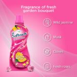 Softouch Garden Bouquet Wild Jasmine, Musk, Cloves, & Fresh Roses Fabric Conditioner 800+210ml - Image 3