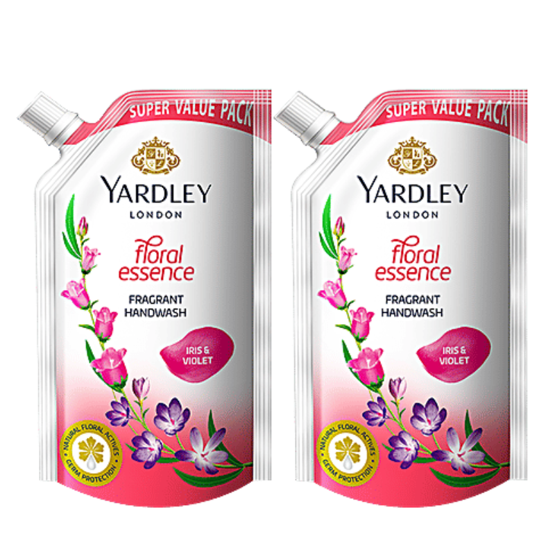 2025/11/1000487017.png Yardley London Iris Violet Handwash Pouch Pack Of 2 650ml - Image 1