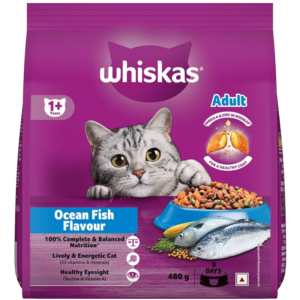 Whiskas Cat Food Adult 1+ Years 480gm