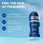 Nivea Men Cool Kick Deodorant Roll On 50ml - Image 4