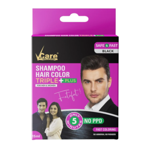 Vcare Hair Colour Triple Plus Shampoo Black 15ml