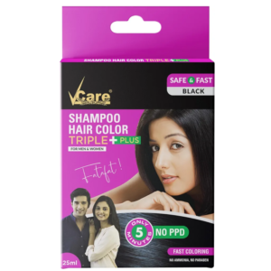 Vcare Hair Colour Triple Plus Shampoo Black 25ml
