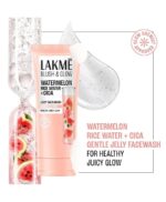 Lakme Blush Glow Watermelon Rice Water and Jelly Face Wash 50ml - Image 4