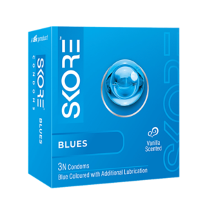 Skore Blue Vannilla Pack Of 3 Condom
