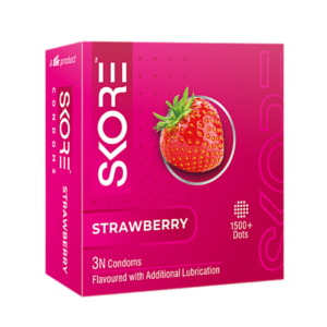 Skore Strawberry Pack Of 3 Condom