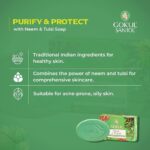 Gokul Neem Tulasi Clear Skin Soap 75g - Image 3