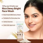 Mamaearth Dewy Bright With Rice Water Niacinamide For Glass Skin Face Wash 100ml - Image 6