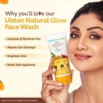 Mamaearth Ubtan Nature Glow With Turmeric Saffron For Tan Removal Face Wash 100ml - Image 3