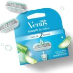 Gillette Venus Smooth Sensitive Aloe Pack Of 2 Blades For Women