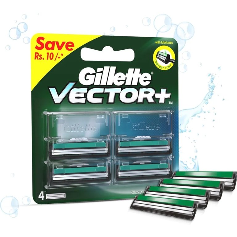 2026/05/1000511336.jpg Gillette Victor + Manual Shaving Razor Blades Pack Of 4 For Men - Image 1