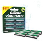 Gillette Victor + Manual Shaving Razor Blades Pack Of 6 For Men
