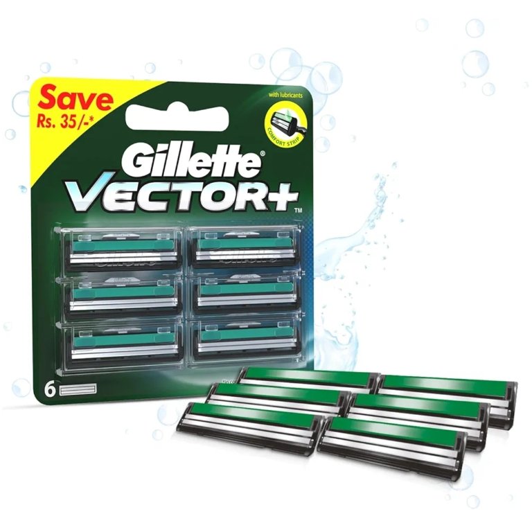 2026/05/1000511337.jpg Gillette Victor + Manual Shaving Razor Blades Pack Of 6 For Men - Image 1
