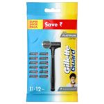 Gillette Guard With Platinum Coating Manual Shaving Razor 12 Blade For Men