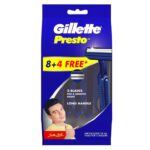 Gillette Presto Manual Shaving Razor Pack Of 12 For Men