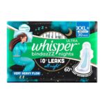 Whisper Ultra Bindazzz All Nights Sanitary Pads XXL+ 30 Pads