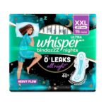 Whisper Ultra Bindazzz All Nights Sanitary Pads XXL 15 Pads