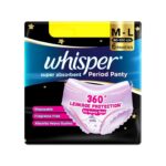 Whisper Super Absorbent Period Panty Sanitary Pads M-L 6 Panties