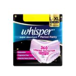 Whisper Super Absorbent Period Panty Sanitary Pads L-XL 6 Panties