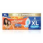 Whisper Choice All Day Protection Cottony Softness Sanitary Pads XL 6 Pads
