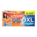 Whisper Choice All Day Protection Cottony Softness Sanitary Pads XL 18 Pads