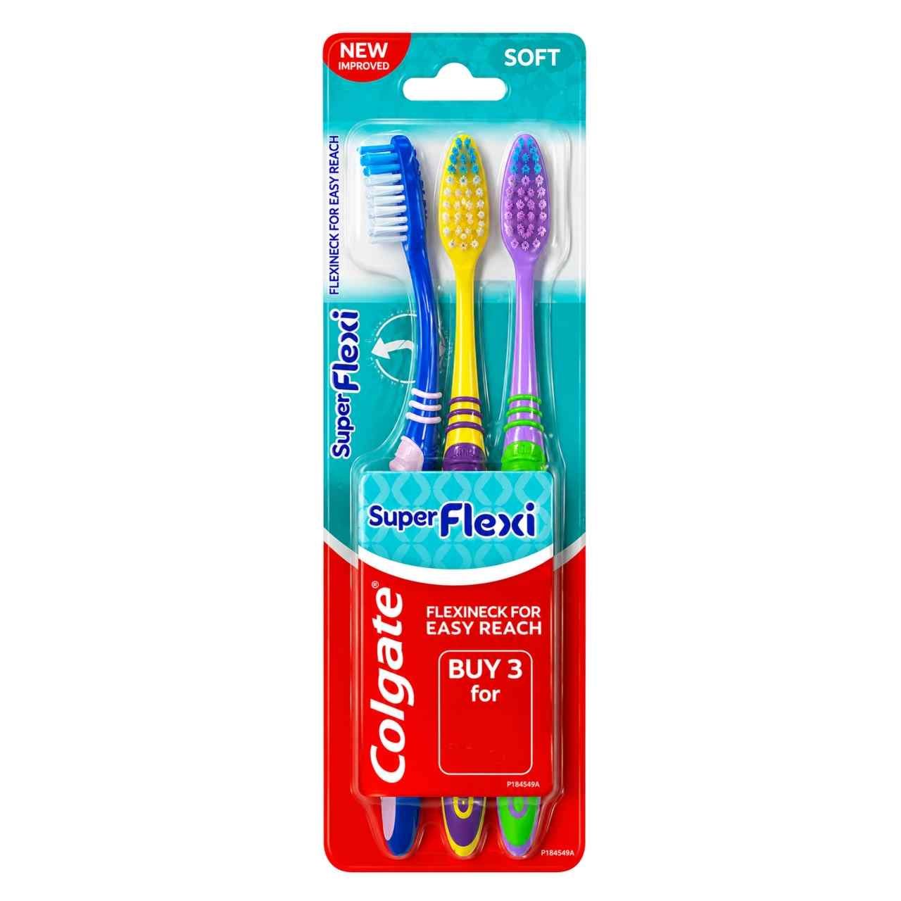 2026/05/1000518604.jpg Colgate Super Flexi Soft Toothbrush Pack Of 3 - Image 1