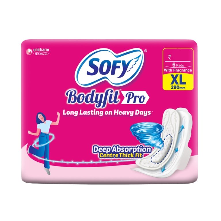 2026/05/c762844c-fec2-4d68-8380-d022458b6a02-1_all_47019.jpg Sofy Bodyfit Pro Long Lasting On Heavy Days Sanitary Pads XL 6 Pads - Image 1